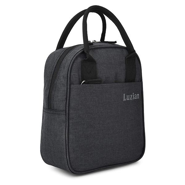 Black Customized Insulated Lunch Bag