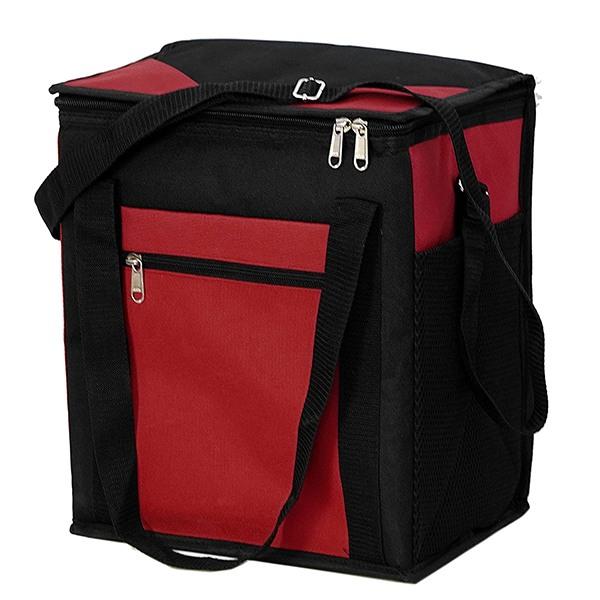 Red and Black Customized Storite Nylon Insulated Office Tiffin Lunch Bag (27 x 20 x 32cm)