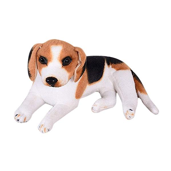 Brown White Beagle Customized Sitting Dog Soft Stuffed Toy for Kids, Home, Room Decoration