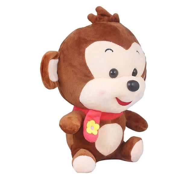 Brown Customized Animal Muffler Monkey Toy