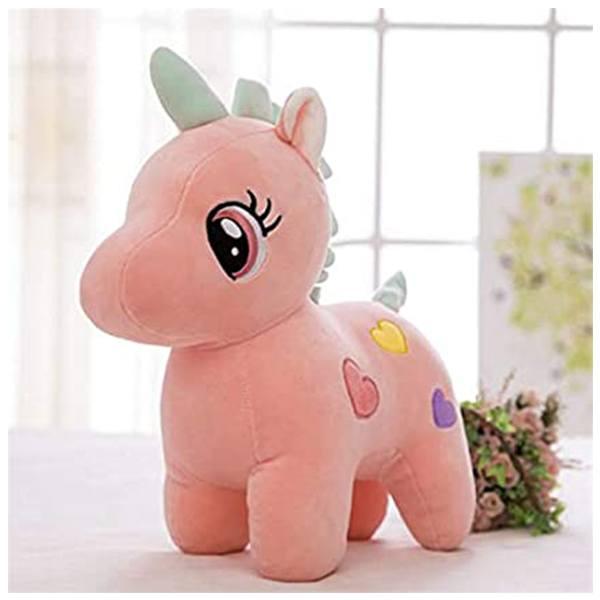 Pink Customized Unicorn Stuffed Soft Toy (25 Cm)