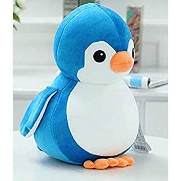Blue Customized Penguin Teddy Bear Soft Toy Cute Kids Birthday Animal Baby Boys/Girls (28 cm)