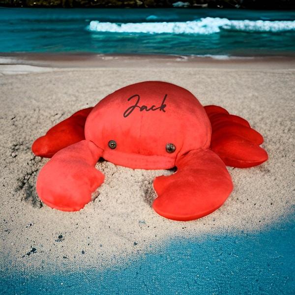 Red Customized Stuffed Animal Crab, Cute Sea Life Cuddle Toy for Kids