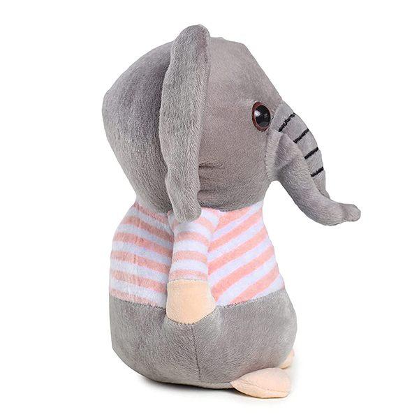 Grey Pink Customized Soft Animal Elephant Toy 20cm