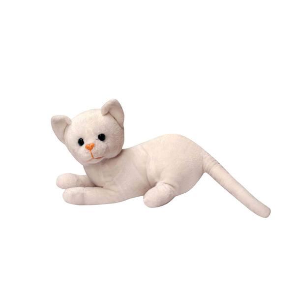 White Customised Soft Stuffed Animal Catl Toy For Kids Boys Girls Big Large Size Wild Animal (30 cm, Kitten cat)