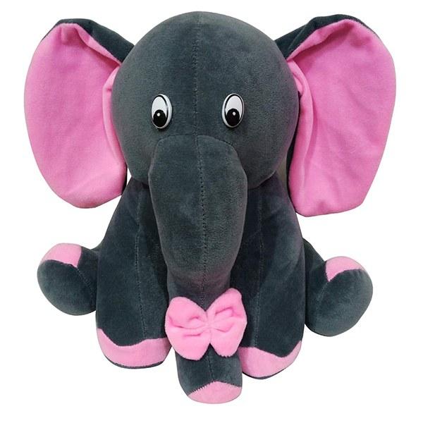 Blue Grey Customized Soft Stuff Toys, Combo Of 2 Penguin And Baby Elephant Kids Return Gift