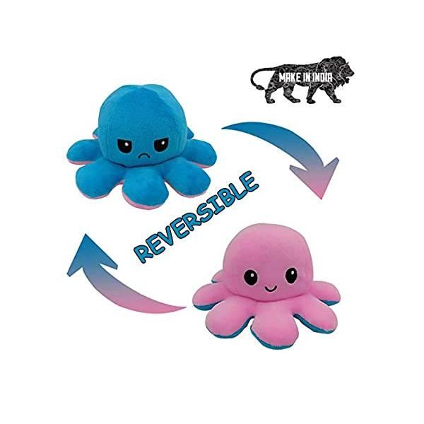 Blue Customized Octopus Sitting Soft Toy Cute Kids Animal Home Decor Boys/Girls (17 cm)