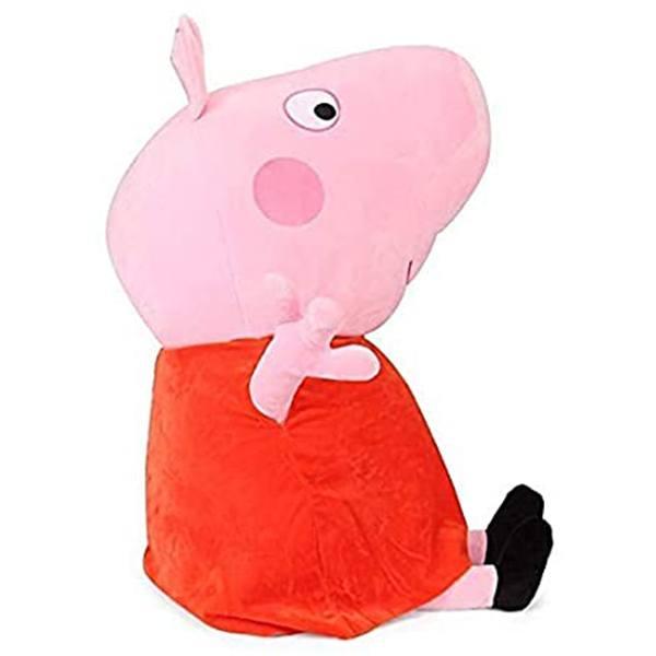 Red Customised Cute Stuffed Soft Toy For Kids (Pig ,30 cm) Lovely Toy
