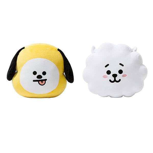 Yellow White Customized Animal Stuffed Toys Throw Pillow, Character Chimmy & RJ, Pack Of 2