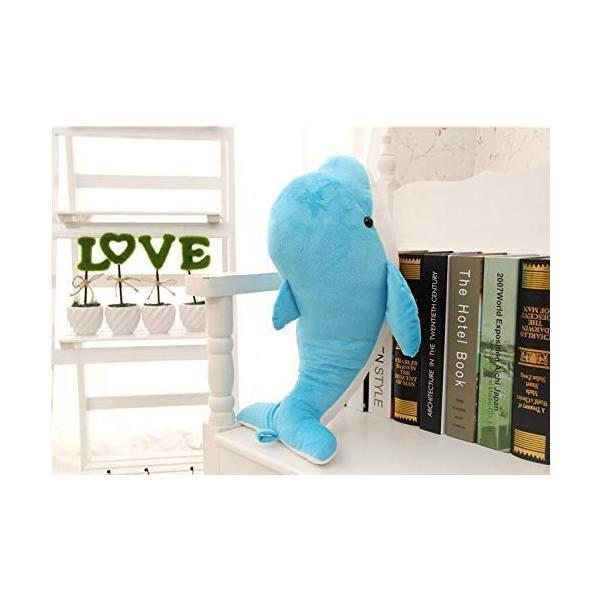 White Blue Customized Whale Stuffed Dolphin Fish Doll Soft Toy For Kids, (32 cm)