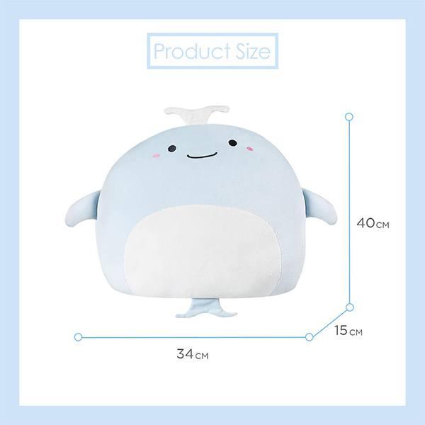 Blue Customized Soft Stuff Animal Lovely Whale Toy 40 cm Great For Kids