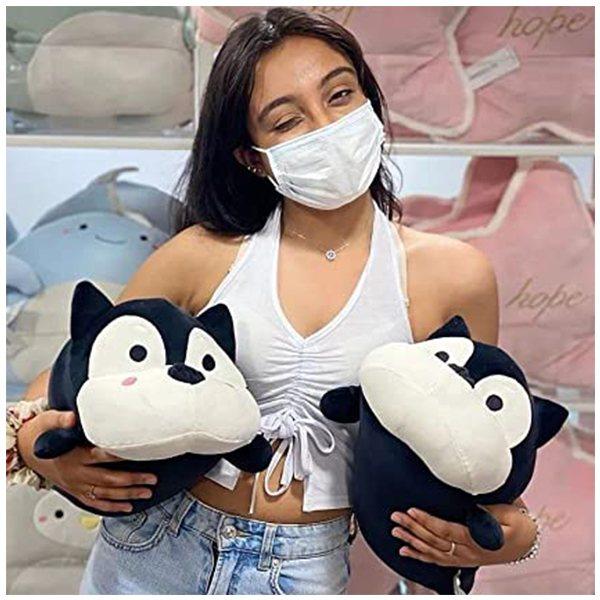 Black Customized Soft Stuffed Animal Cute Toy 40 cm, Great For Kids