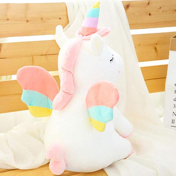 White Unicorn Customized 25 Cm Stuffed Animal Soft Toy Gift for Kids, Home Decor