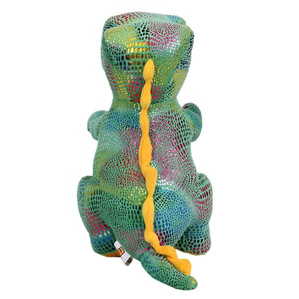 Green Customized Standing Stuffed Foiled Dinosaur Soft Toy - 25cm