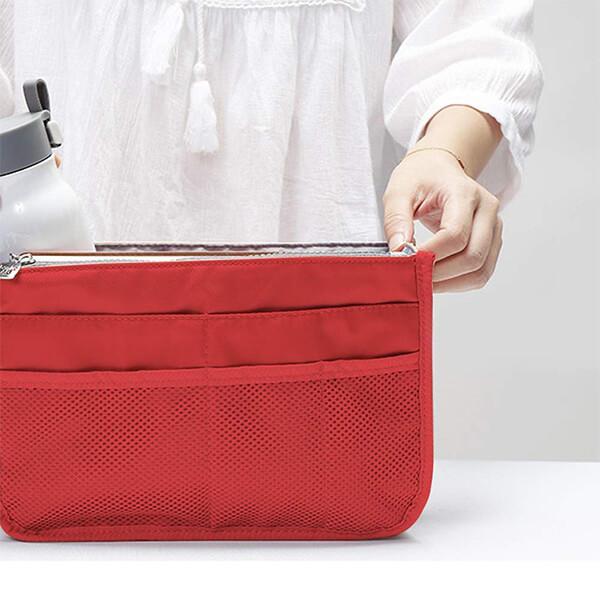 Red Customized Toiletry Bag for Men & Women, Travel Accessories Organizer