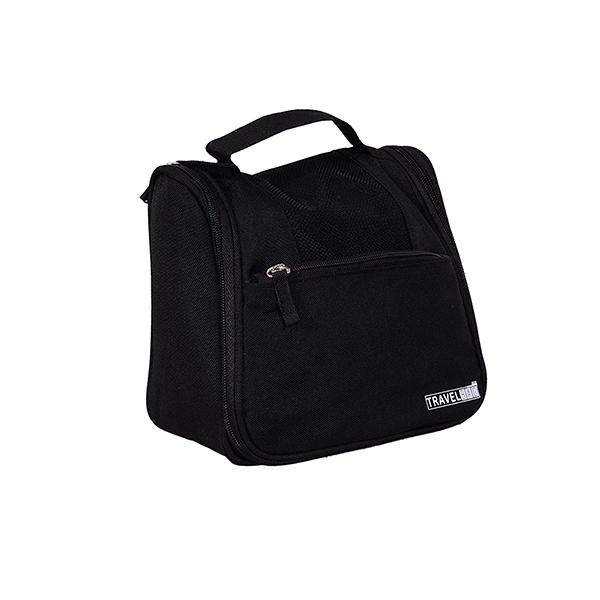 Black Customized Travel Utility Bag, Hanging Organiser, Vanity Kit
