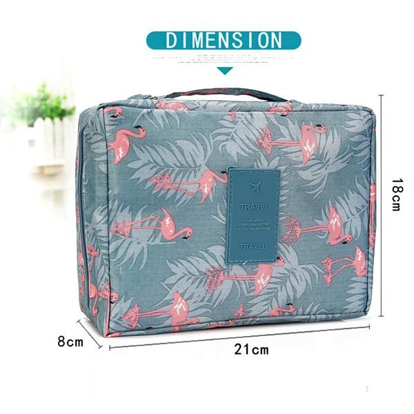 Multicolour Customized Fabric Foldable Makeup Wash Toiletry Storage Purpose Pouch