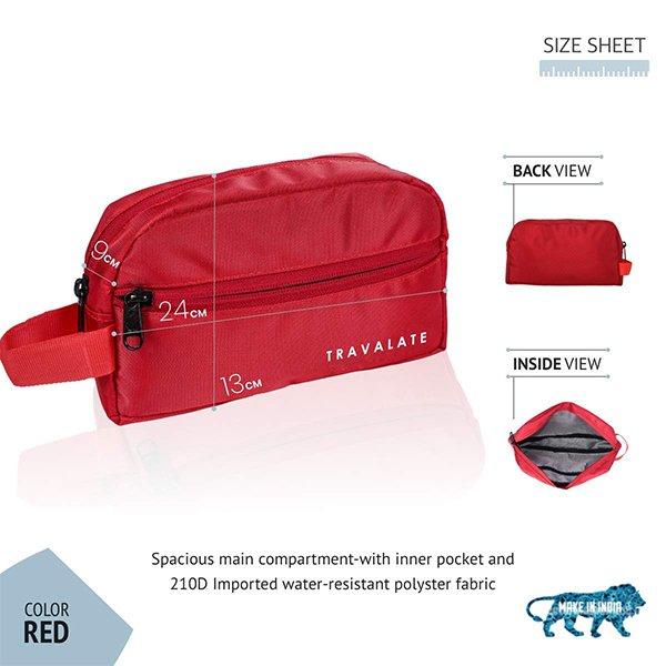 Red Customized Toiletry/Makeup Bag