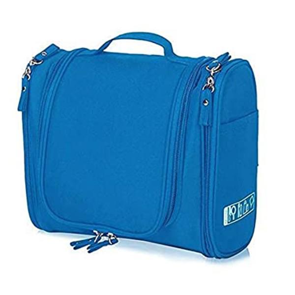 Aqua Blue Customized Travel Toiletry Waterproof Bag/Cosmetic Bag/Hanging Side Open Toiletry Bag
