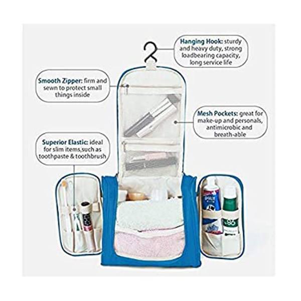 Aqua Blue Customized Travel Toiletry Waterproof Bag/Cosmetic Bag/Hanging Side Open Toiletry Bag