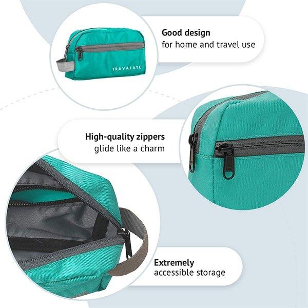 Ocean Green Customized 3 Liter Toiletry Travel Bag Makeup Shaving Kit Pouch Aider Rust Polyester, Travel Toiletry Travel Kit Bag With Belt For Men And Women (25 X 13 X 5 cm)