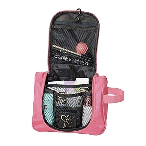 Pink Customized Canvas Toiletry Travel Bag Shaving Kit/Pouch/Wash Bag For Men And Women Cosmetic Makeup Organizer Bag