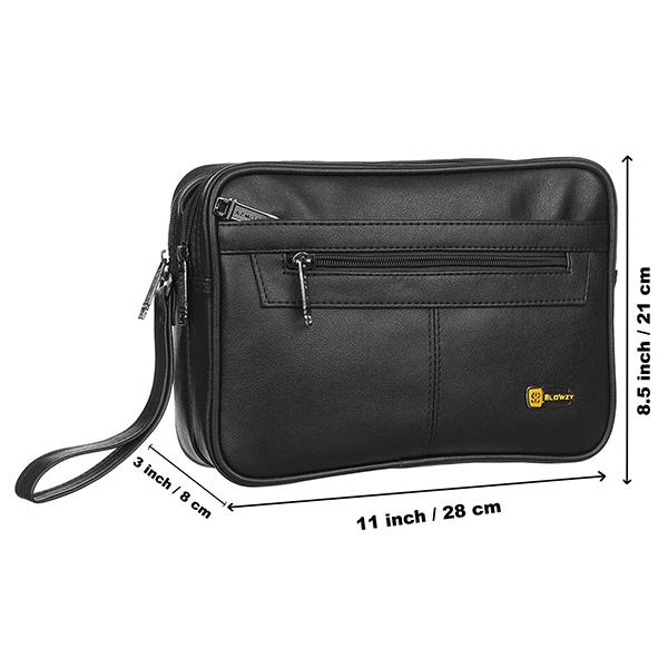 Black Customized Toiletry Travel Bag Shaving Kit/Pouch