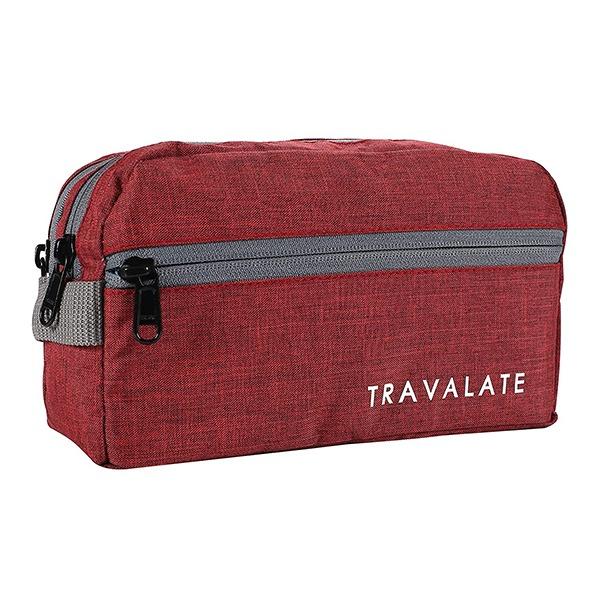 Red Customized Polyester Toiletry Bag