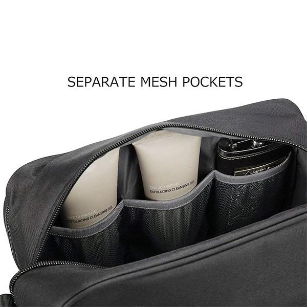 Black Customized Travel Toiletry Kit Essentials Bag For Men And Women Water Repellent Kit Packing Organizer Portable