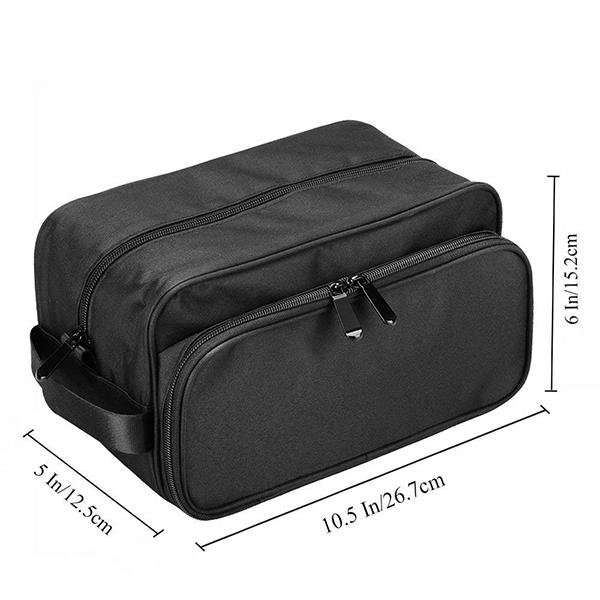 Black Customized Travel Toiletry Kit Essentials Bag For Men And Women Water Repellent Kit Packing Organizer Portable