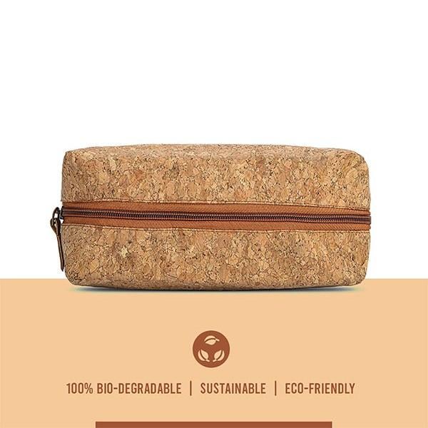 Brown Customized 100% Biodegradable Travel Kit, For Toiletry, Essentials, Stationary, Cosmetics, Shaving Kit, Makeup Bag, Dental Kit