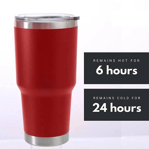 Red Customized Vacuum Insulated Tumble 600ml | Stainless Steel Insulated Car Cup | Durable Travel Mug | Lightweight and Eco-Friendly Coffee Tea Cup