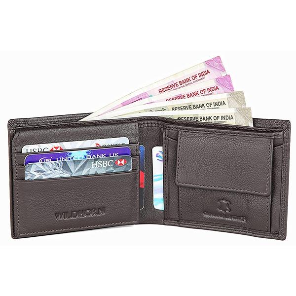 Dark Brown Customized WildHorn Leather Men's Wallet