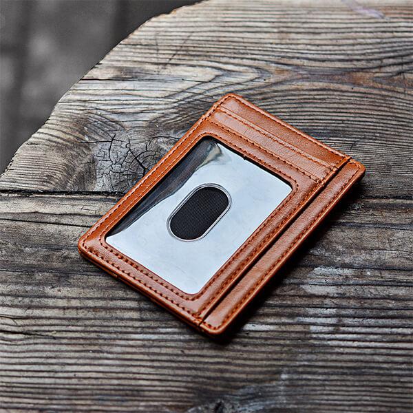Brown Customized Buffway Leather Men's Wallet