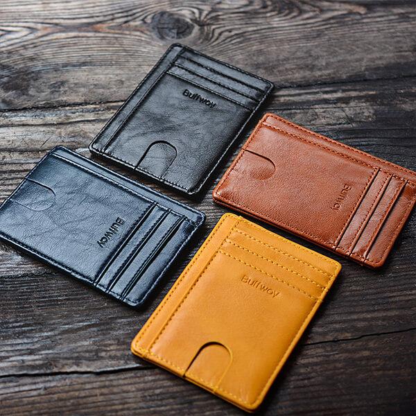 Brown Customized Buffway Leather Men's Wallet
