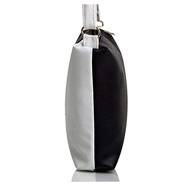 Black & White Customized Women's Handbag with Sling Bag (Set of 2)