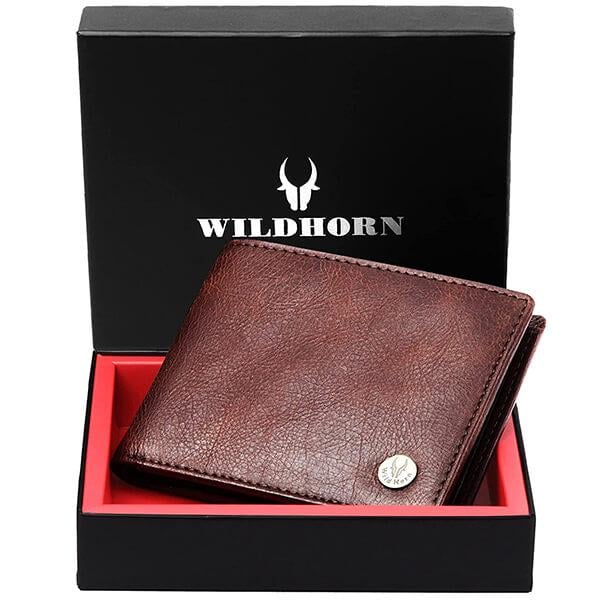 Brown Customized Wildhorn Men's Leather Wallet
