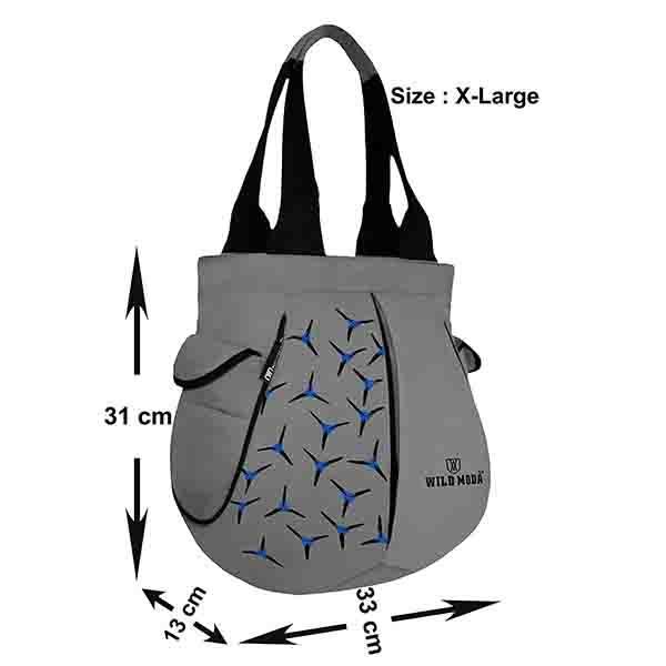 Grey & Black Customized Women's Shoulder Bag