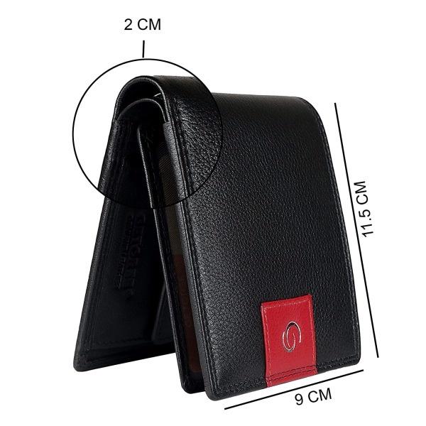 Black Customized RFID Blocking Leather Wallet for Men