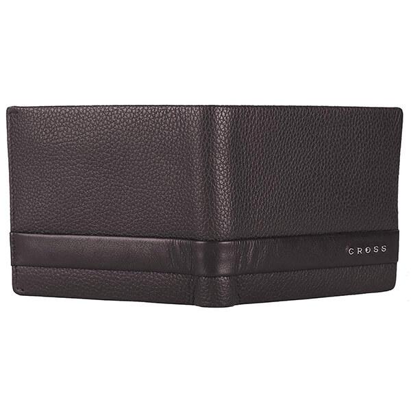 Black Customized Cross Genuine Leather Men's Wallet