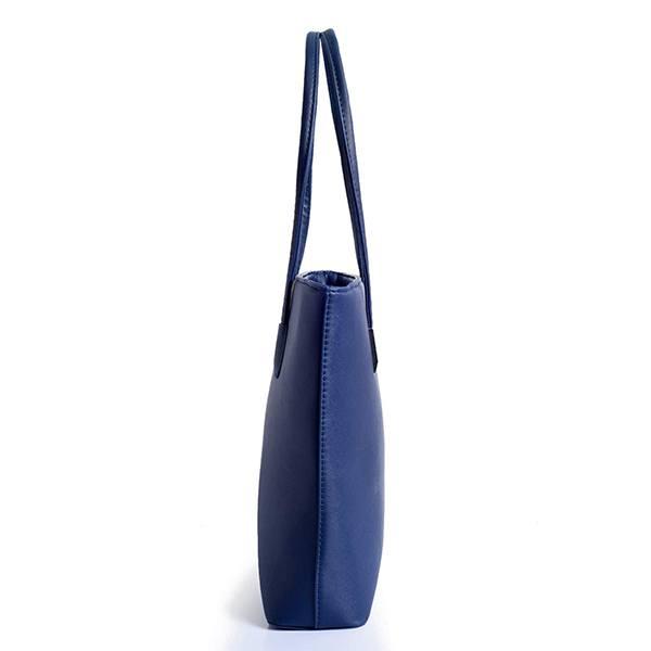 Navy Blue Customized Lino Perros Faux Leather Handbag