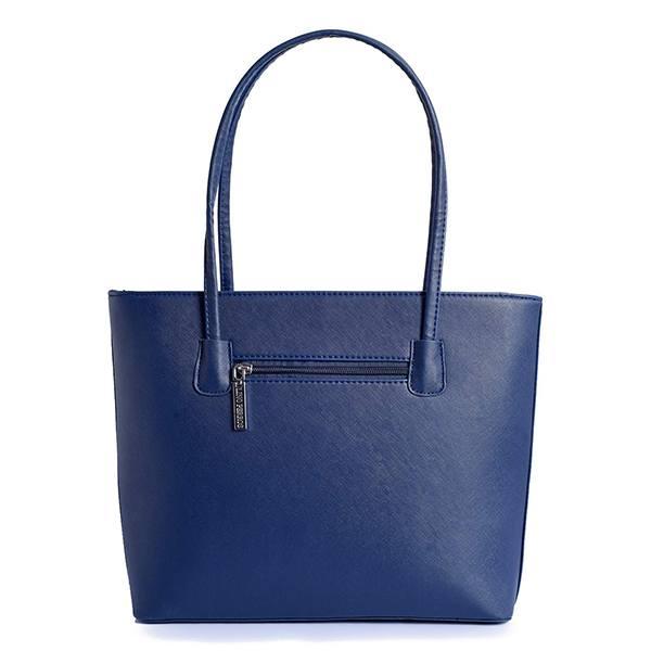Navy Blue Customized Lino Perros Faux Leather Handbag