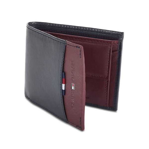 Navy Customized Tommy Hilfiger Leather Men's Wallet