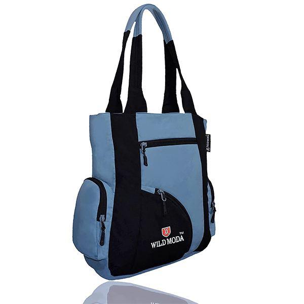 Grey & Black Customized Women Shoulder Tote Bag