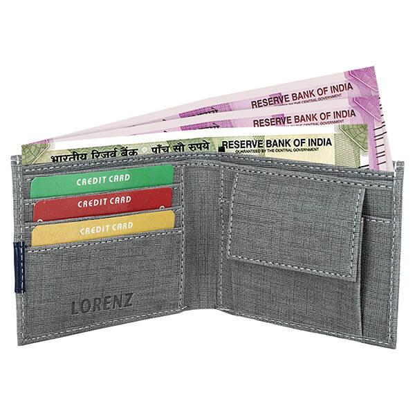 Grey Customized Lorenz Men's Wallet