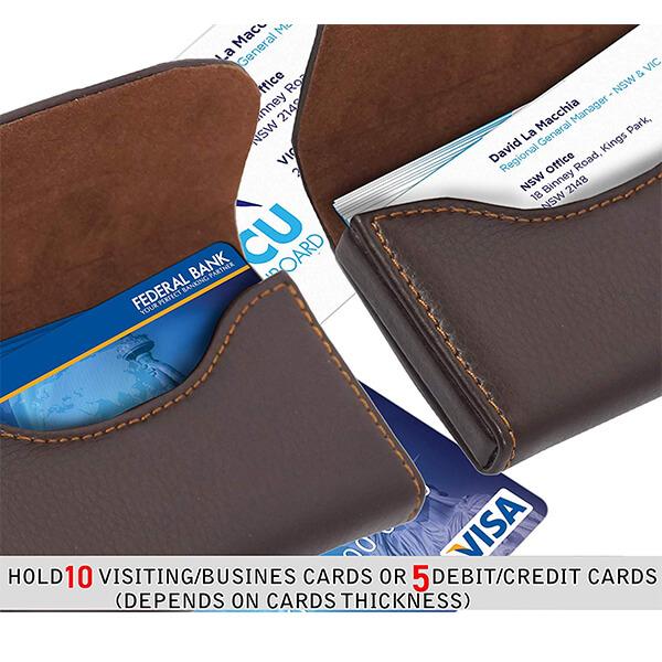 Dark Brown Customized Credit Card Holder Unisex Wallet