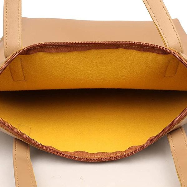 Beige Customized Women's Stylish Tote Handbag