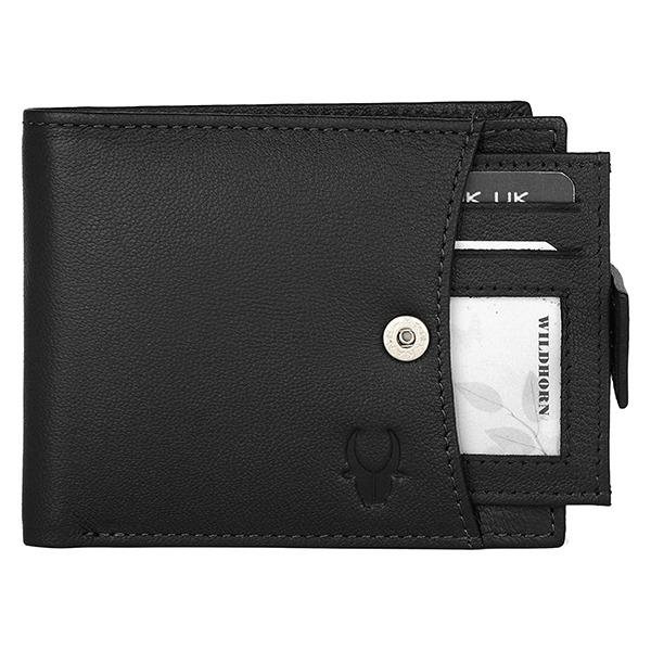 Black Customized Wildhorn Leather Wallet