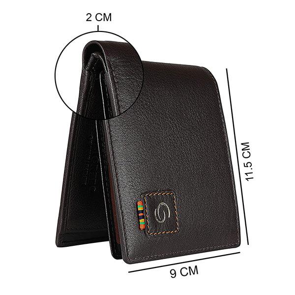 Brown Customized GETOREE Florence RFID Blocking Leather Men's Wallet
