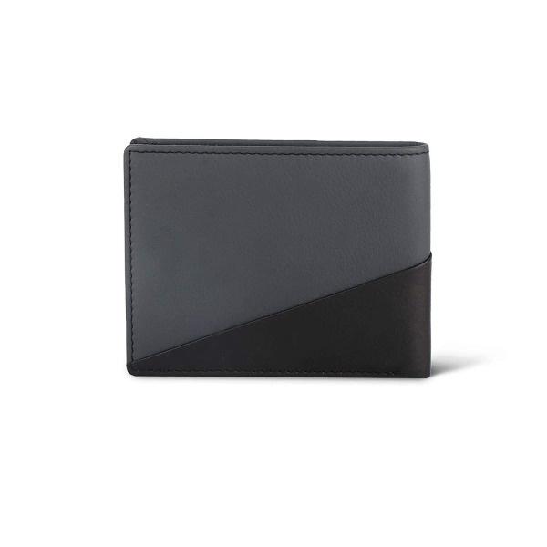 Black Customized Men's Leather Wallet with RFID